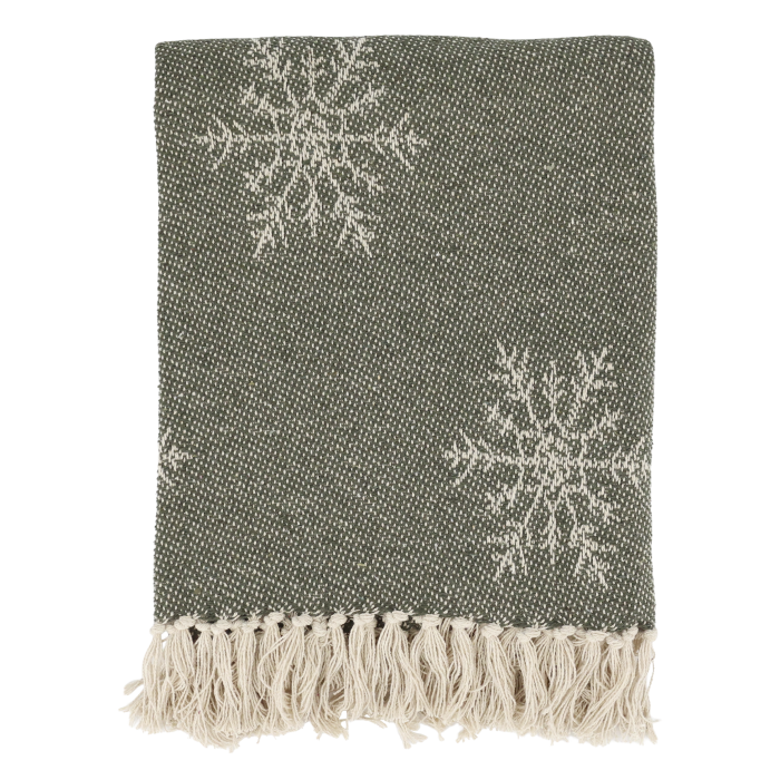 Chic Antique Decke EISKRISTALL grün/beige 150x130 cm