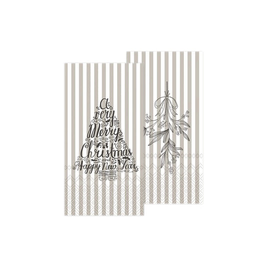 Chic Antique Papier Servietten Mistelzweig / Tannenbaum