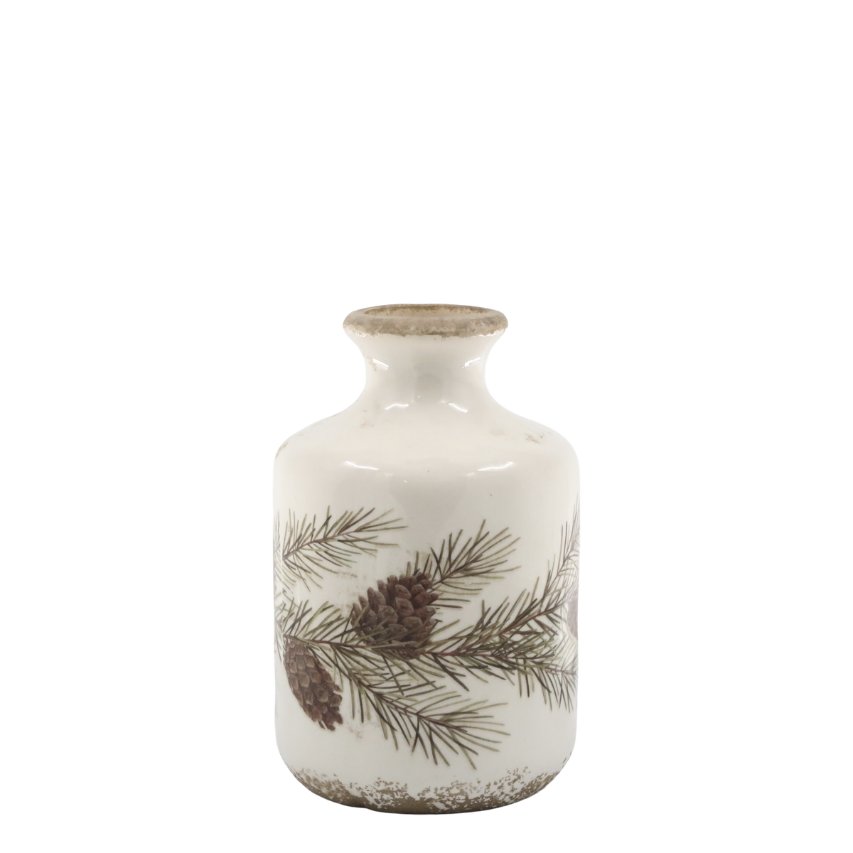 Chic Antique Vase Tannengirlande 17,5 cm