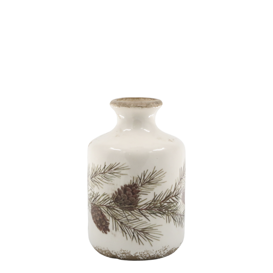 Chic Antique Vase Tannengirlande 17,5 cm