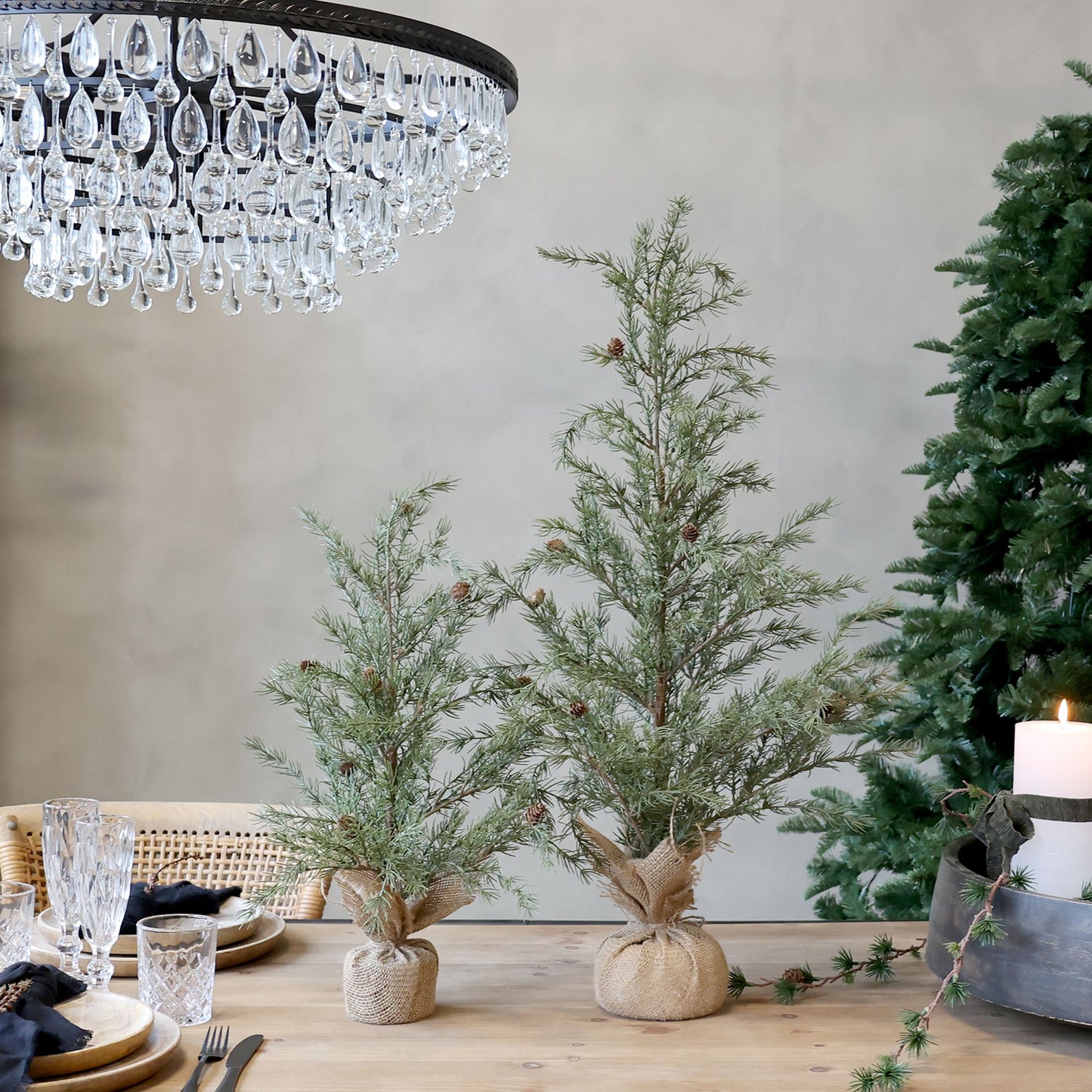 Chic Antique Baum ZEDER mit Zapfen, verschiedene Größen