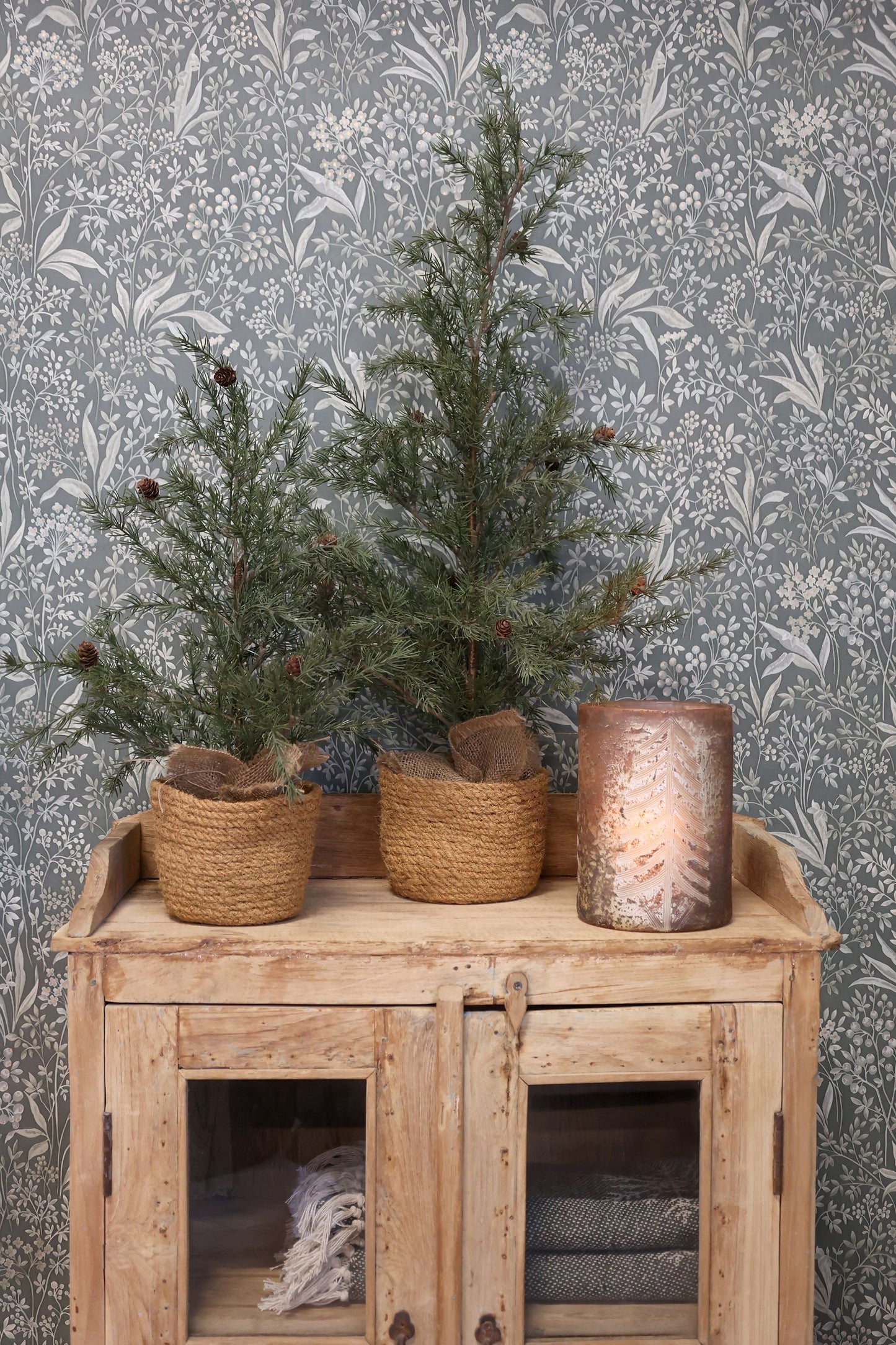 Chic Antique Baum ZEDER mit Zapfen, verschiedene Größen