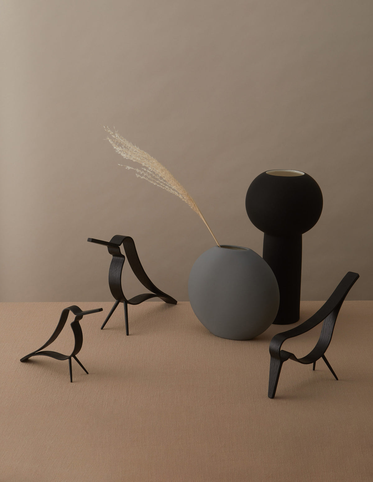 Cooee Holz Vogel Woody schwarz, verschiedene Größen