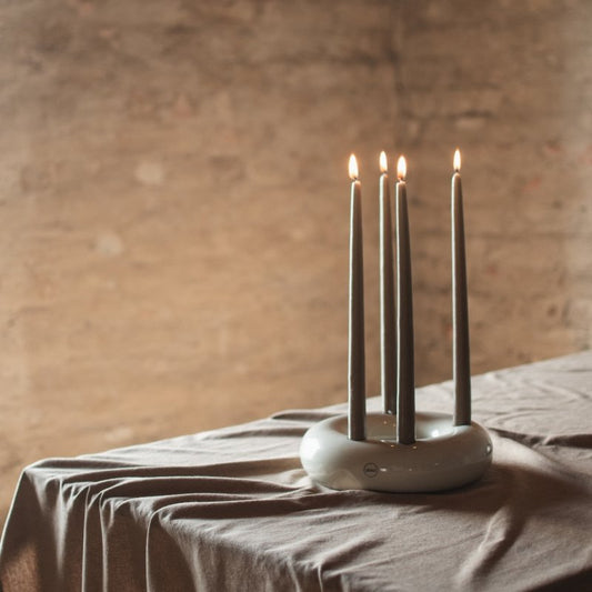 DBKD Kerzenhalter FLOAT Adventskranz shiny cream