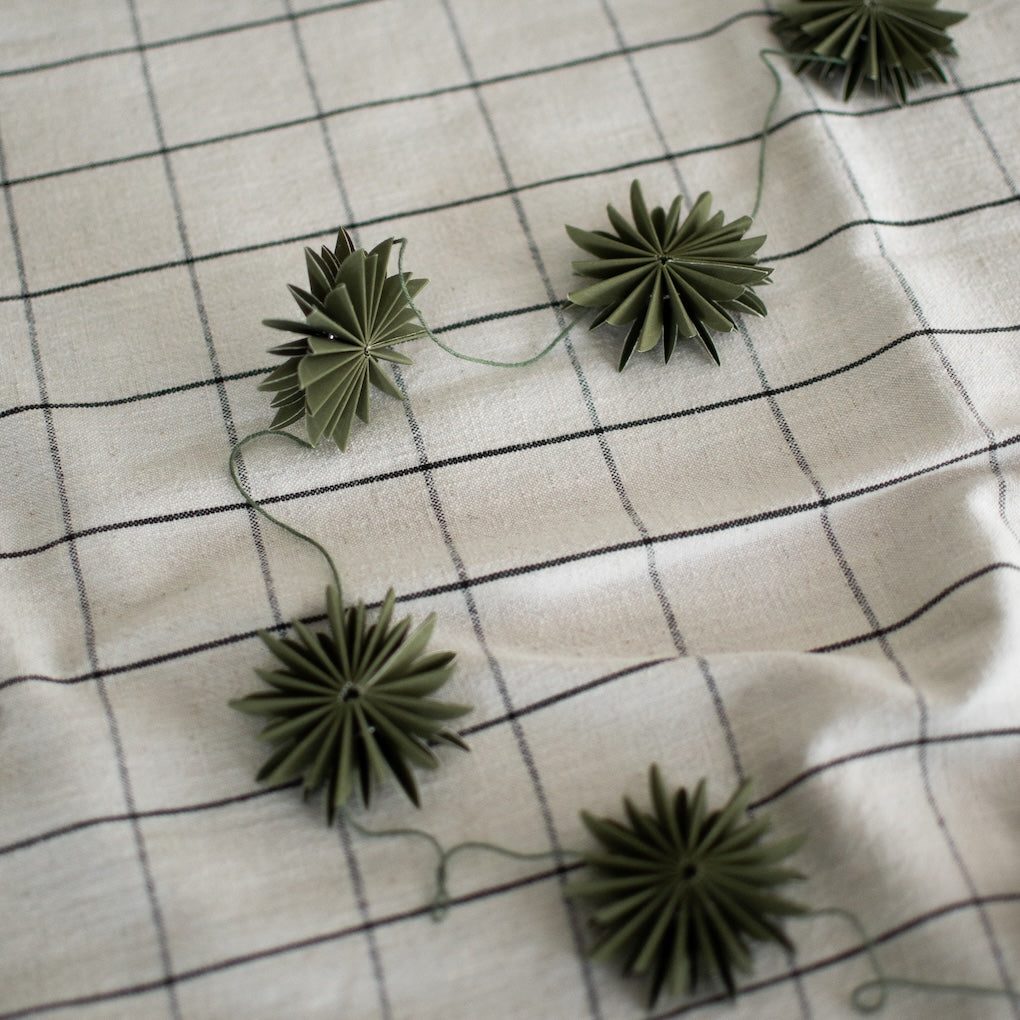 DBKD Girlande PAPERFLAKE grün Schneeflocken 300 cm