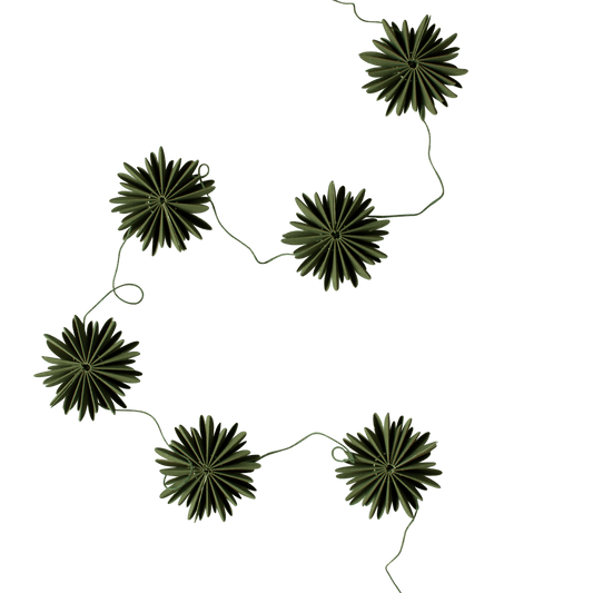 DBKD Girlande PAPERFLAKE grün Schneeflocken 300 cm