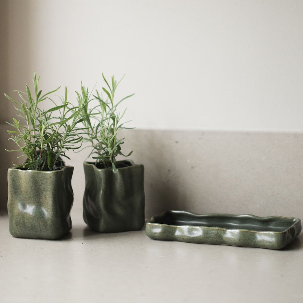 DBKD Organizer / Blumentopf HERB moss 3tlg.