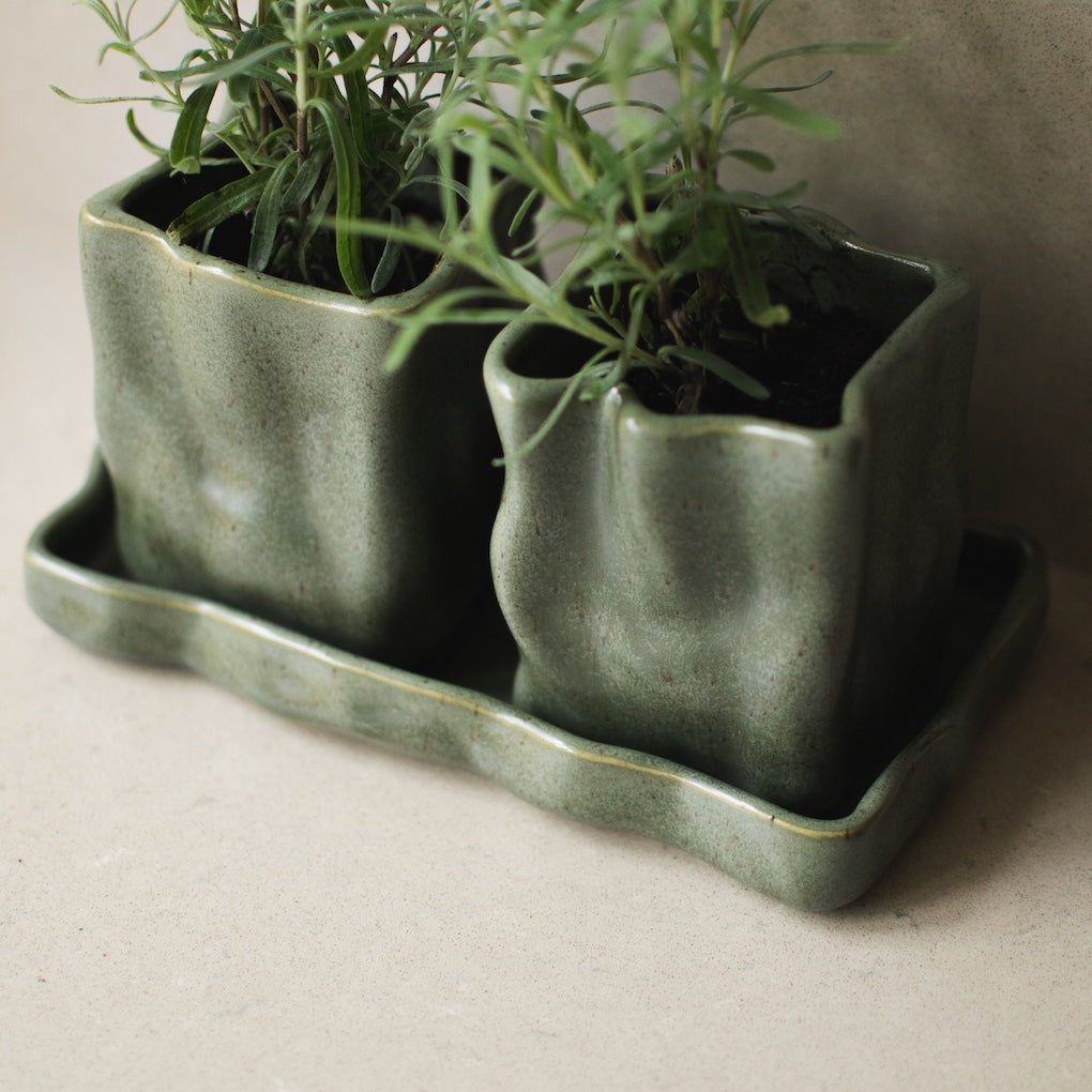 DBKD Organizer / Blumentopf HERB moss 3tlg.