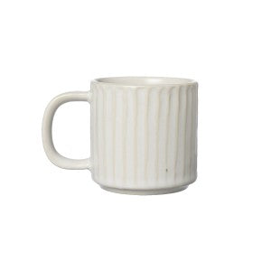Ernst kleine Tasse mit Rillen naturweiß