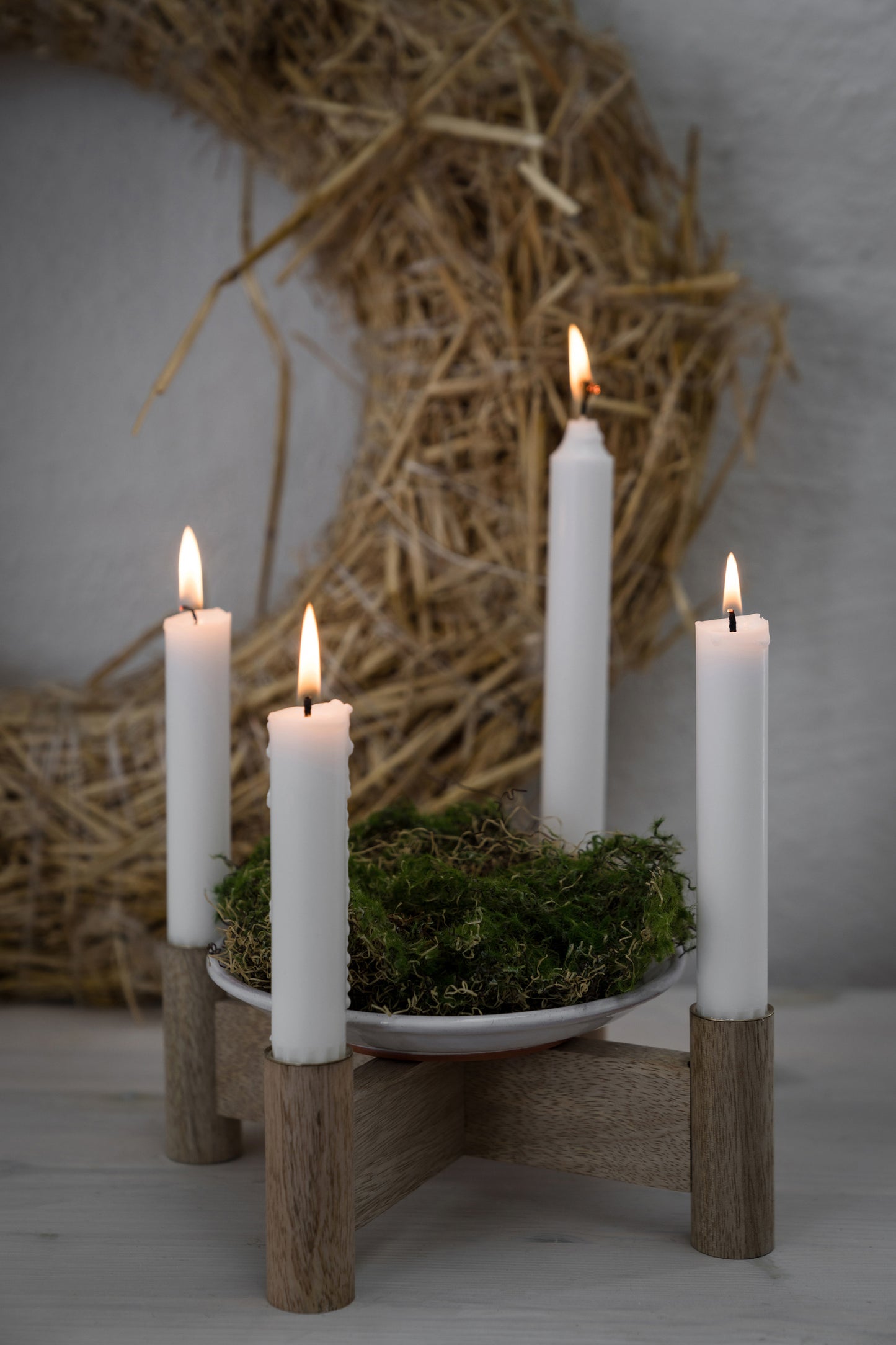 Ernst Kerzenhalter Adventskranz Mangoholz hell