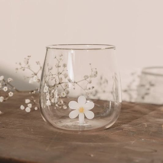 Eulenschnitt Trinkglas BLUME Daisy