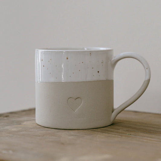 Eulenschnitt große Tasse mit Henkel HERZ