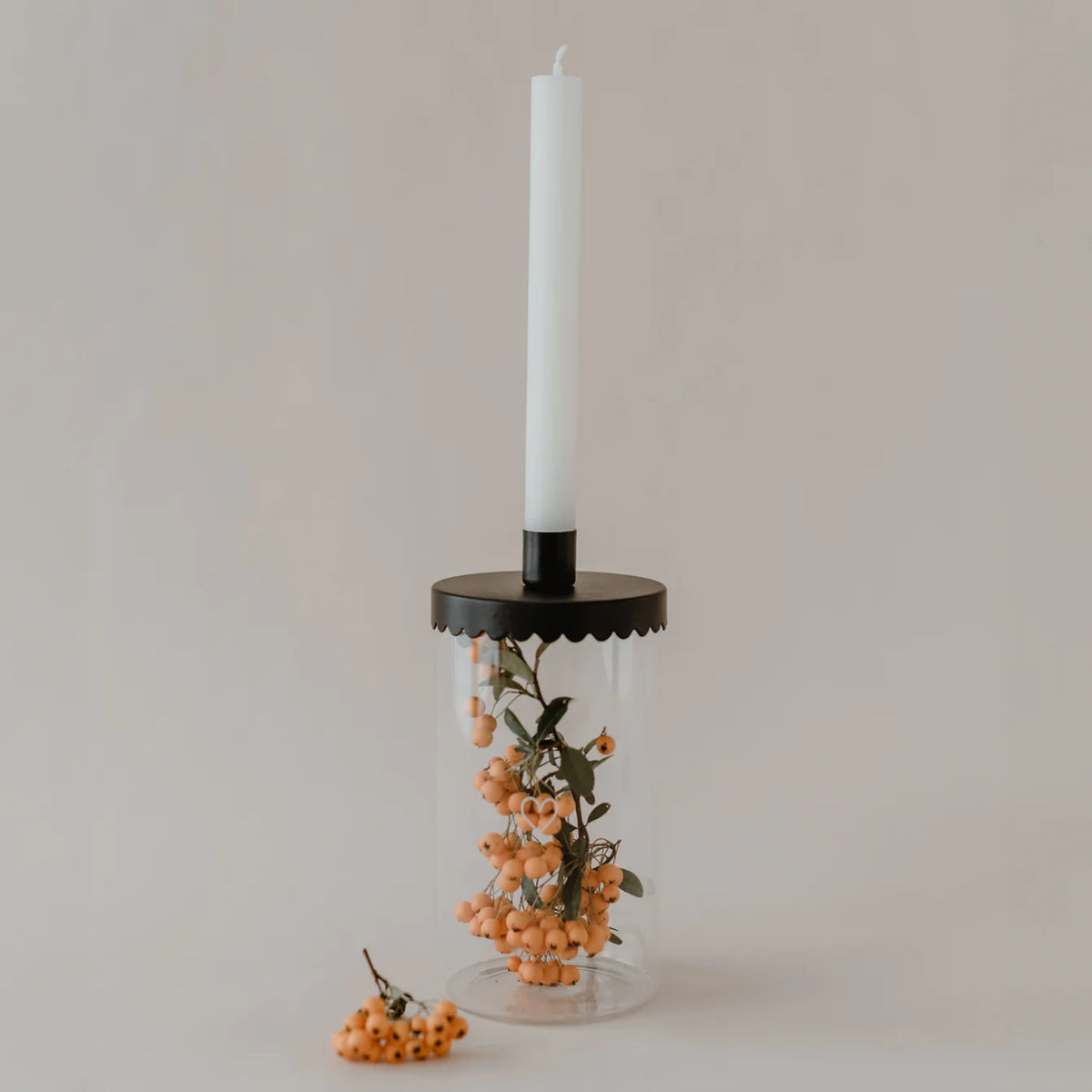Eulenschnitt Kerzenhalter Deckel für Vorratsglas, Metall schwarz, verschiedene Ausführungen