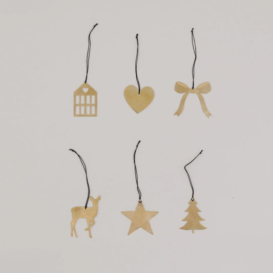 Eulenschnitt Anhänger Mix gold 6 Stk.