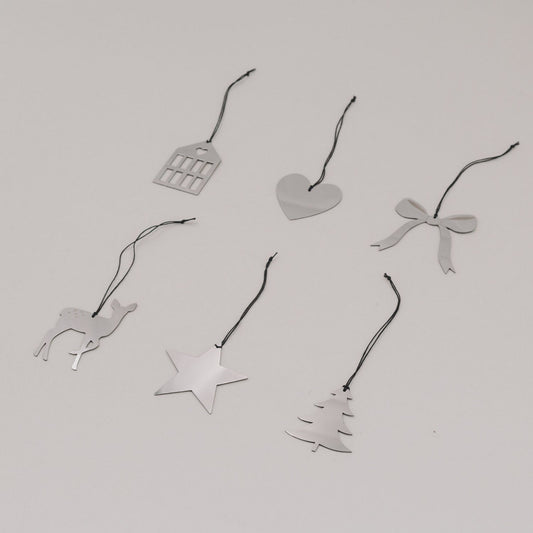 Eulenschnitt Anhänger Mix silber 6 Stk.