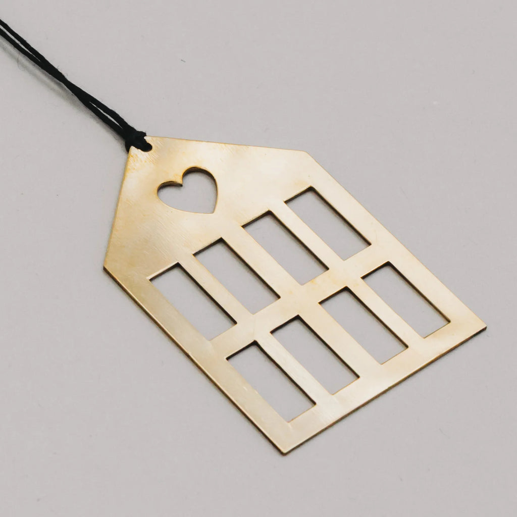 Eulenschnitt Anhänger Set HAUS gold 6 Stück
