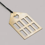 Eulenschnitt Anhänger Set HAUS gold 6 Stück