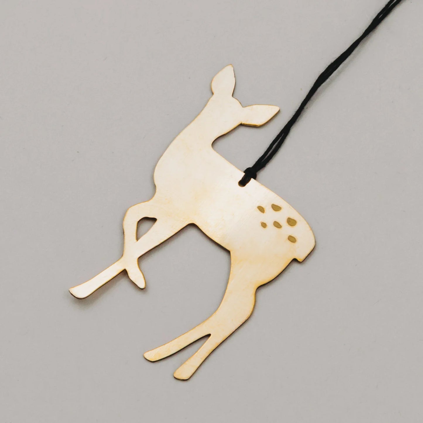 Eulenschnitt Anhänger Set REH gold 6 Stück