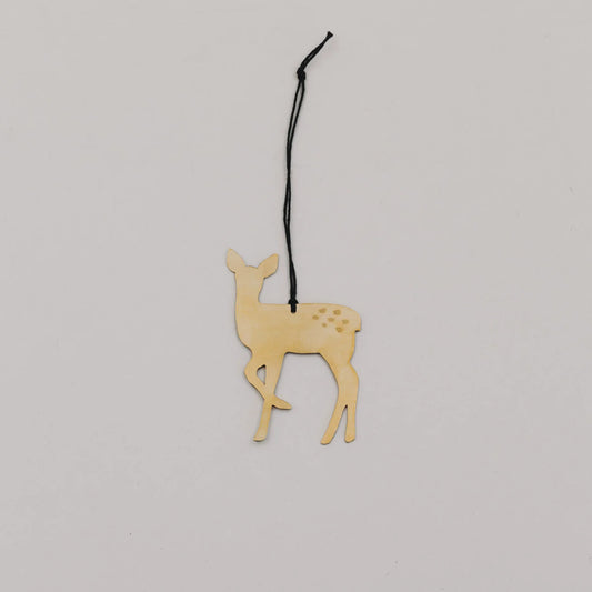 Eulenschnitt Anhänger Set REH gold 6 Stück