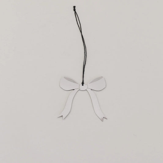 Eulenschnitt Anhänger Set SCHLEIFE silber 6 Stück