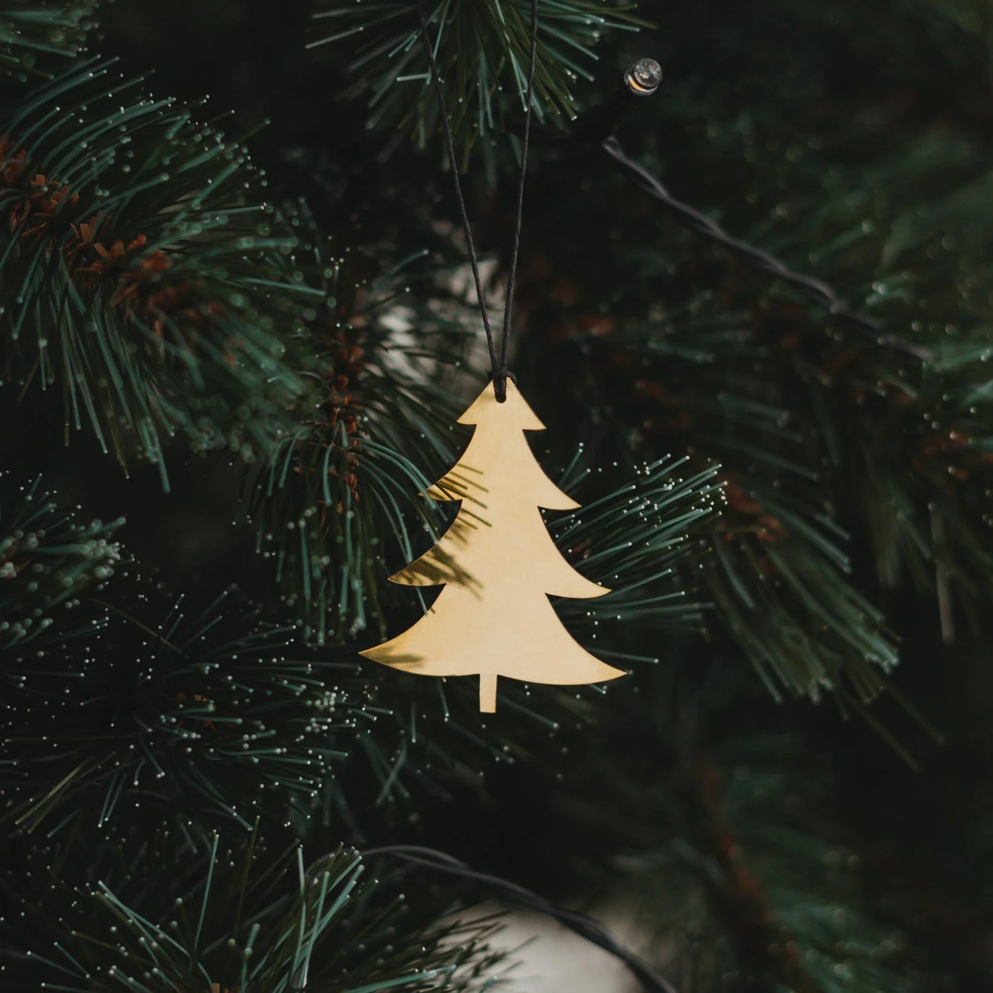 Eulenschnitt Anhänger Set TANNE gold 6 Stück