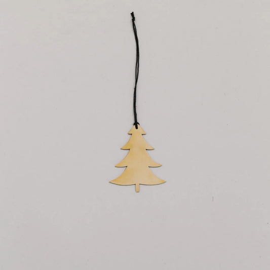 Eulenschnitt Anhänger Set TANNE gold 6 Stück