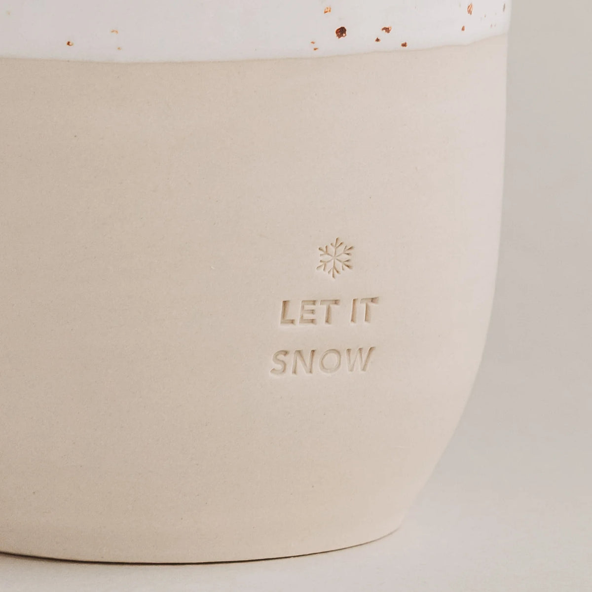Eulenschnitt Becher LET IT SNOW