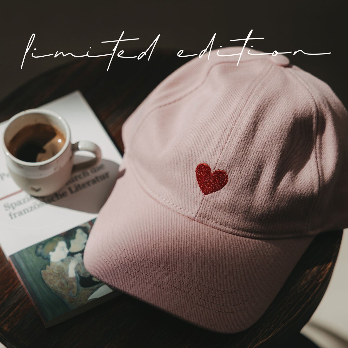 Eulenschnitt Cap OH HAPPY DAY rosa rotes HERZ limited Edition