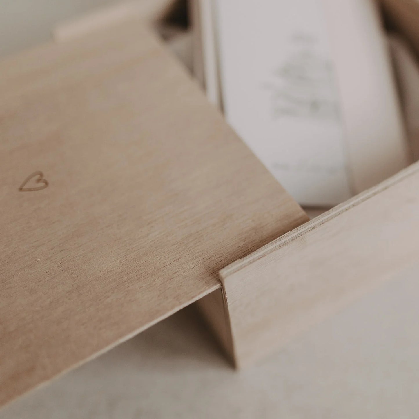 Eulenschnitt Erinnerungsbox Geschenkbox HERZ Holz