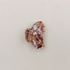 Eulenschnitt Haarspange groß HERZ Almond braun weiß