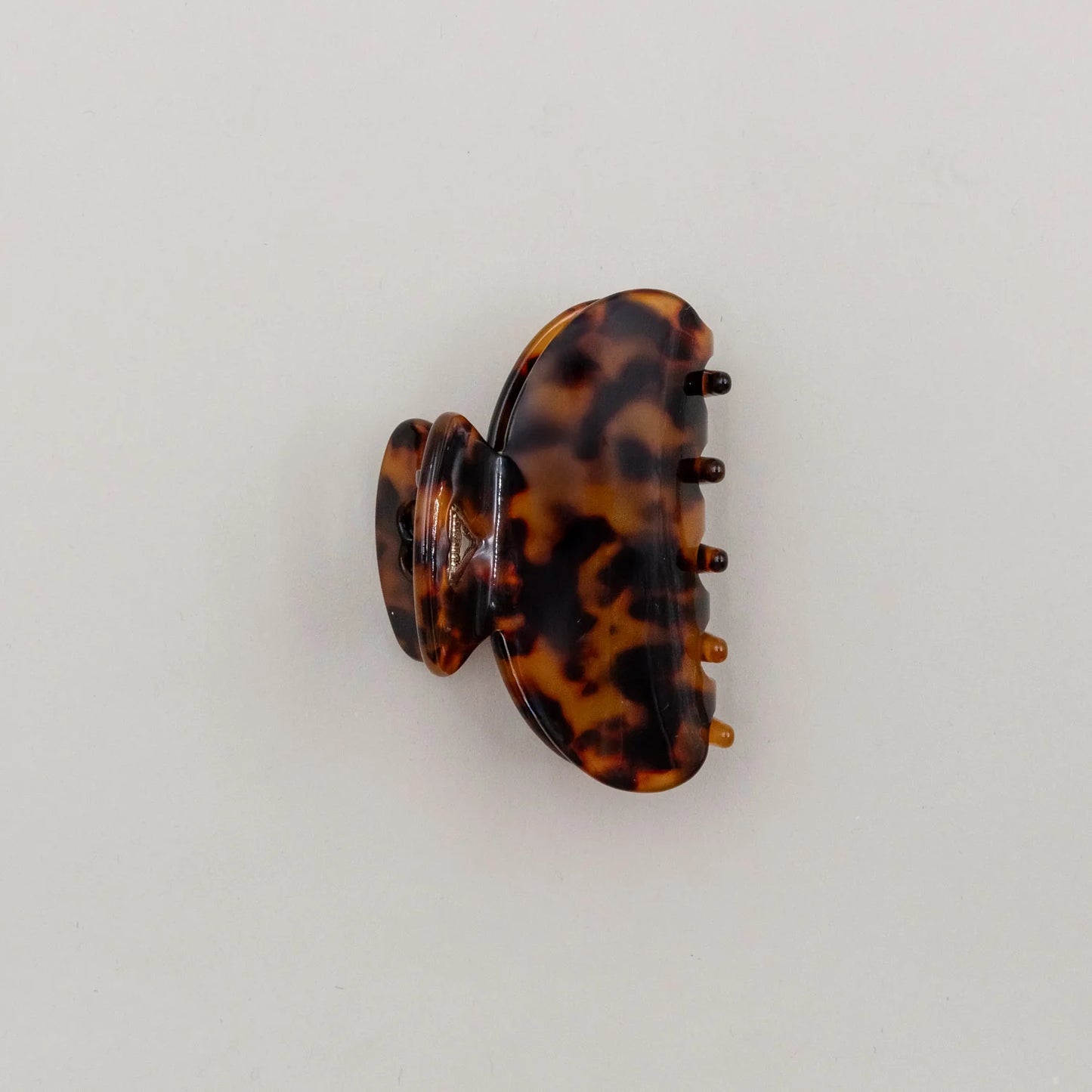 Eulenschnitt Haarspange groß HERZ Amber braun