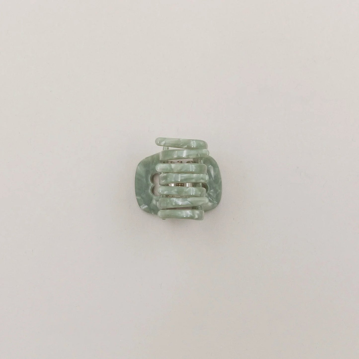 Eulenschnitt Haarklammer klein HERZ Jade grün