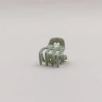 Eulenschnitt Haarklammer klein HERZ Jade grün