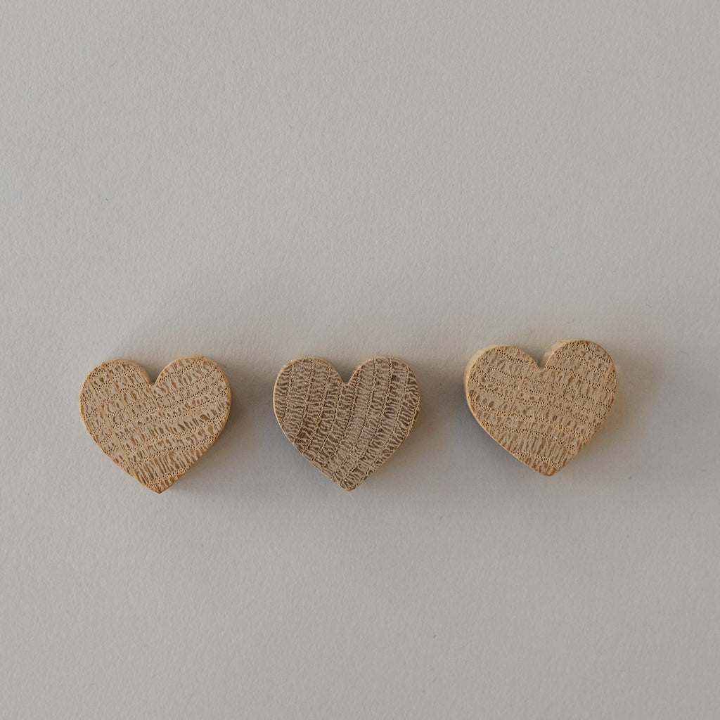 Eulenschnitt Magnete Holz Set/3 Stück HERZ