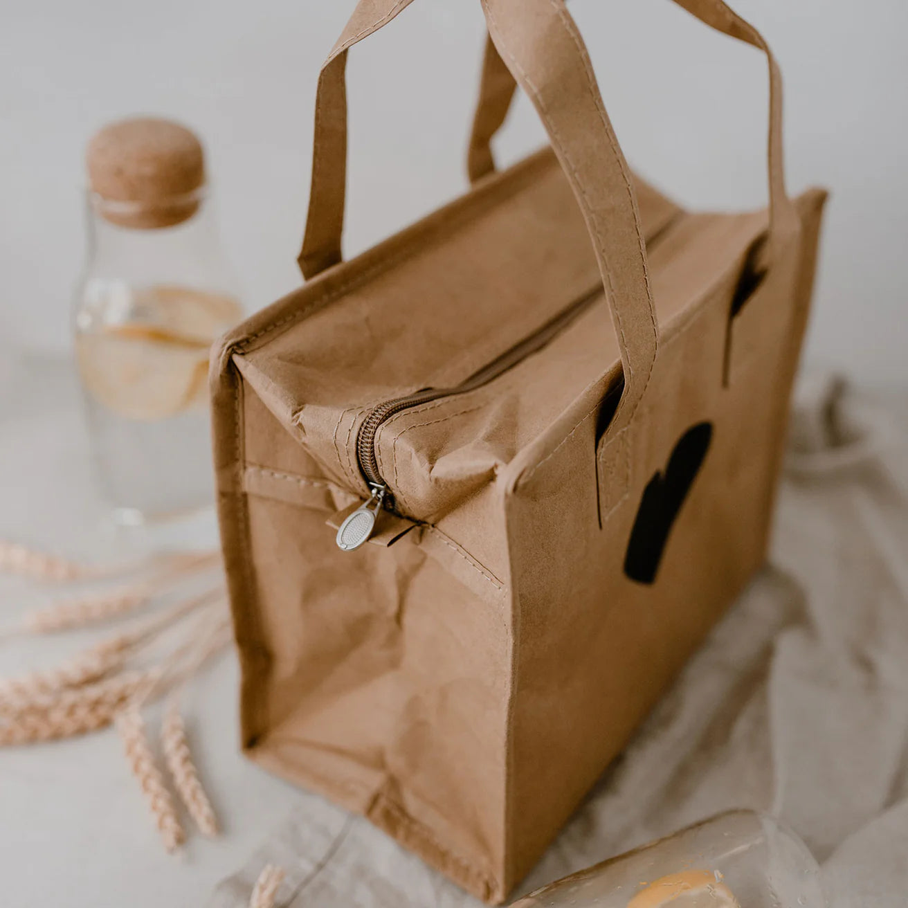 Eulenschnitt Kühltasche Herz braun