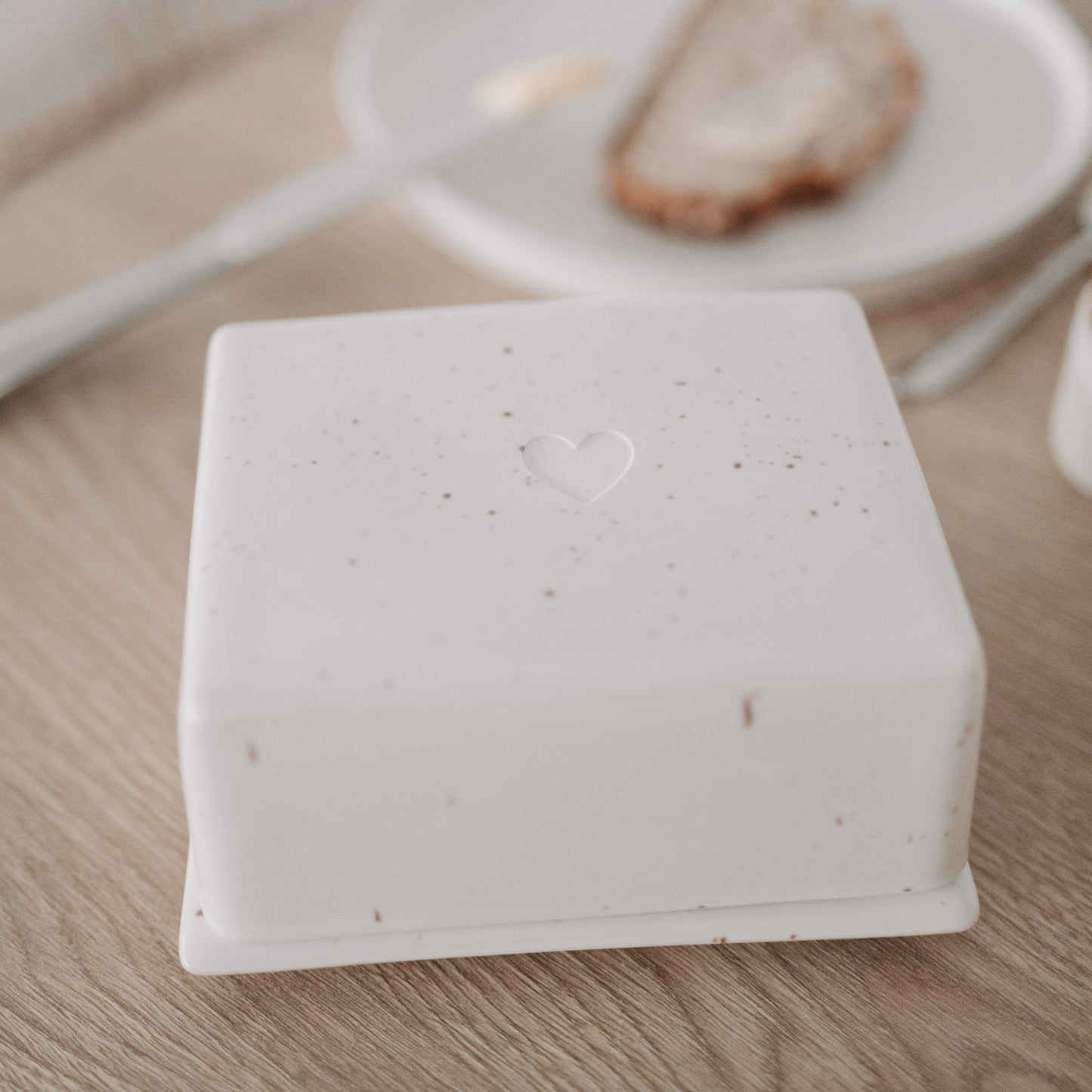 Eulenschnitt Porzellan Butterdose HERZ