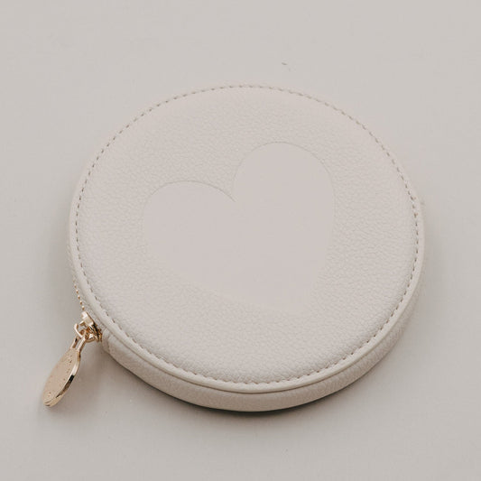 Eulenschnitt Portemonnaie HERZ beige creme