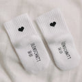 Eulenschnitt Baby Socken HERZ schwarz