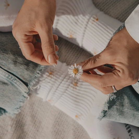 Eulenschnitt Socken DAISY allover