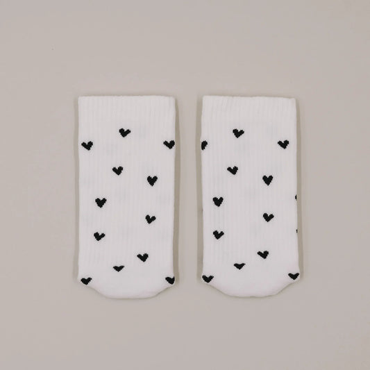 Eulenschnitt Socken HERZEN allover