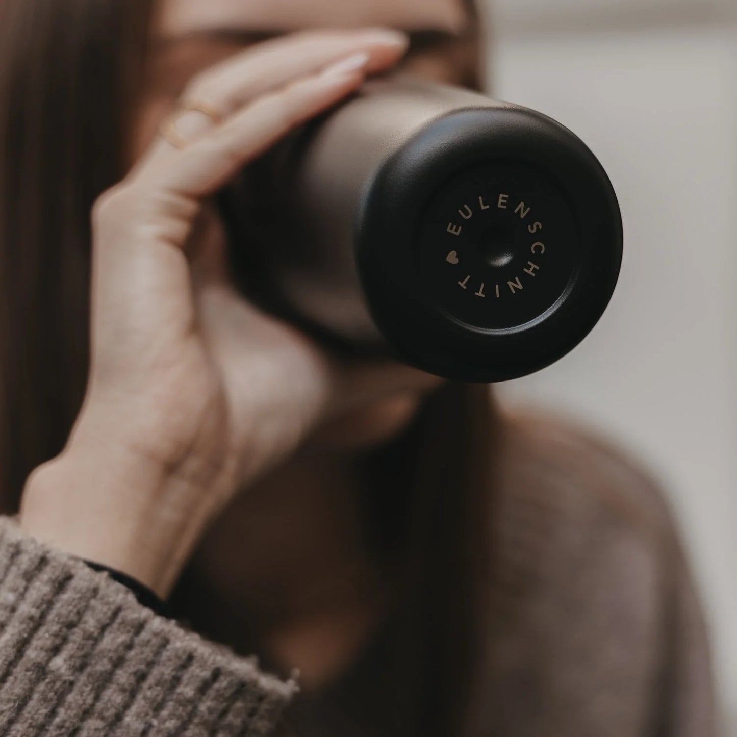 Eulenschnitt To Go Becher HERZ schwarz