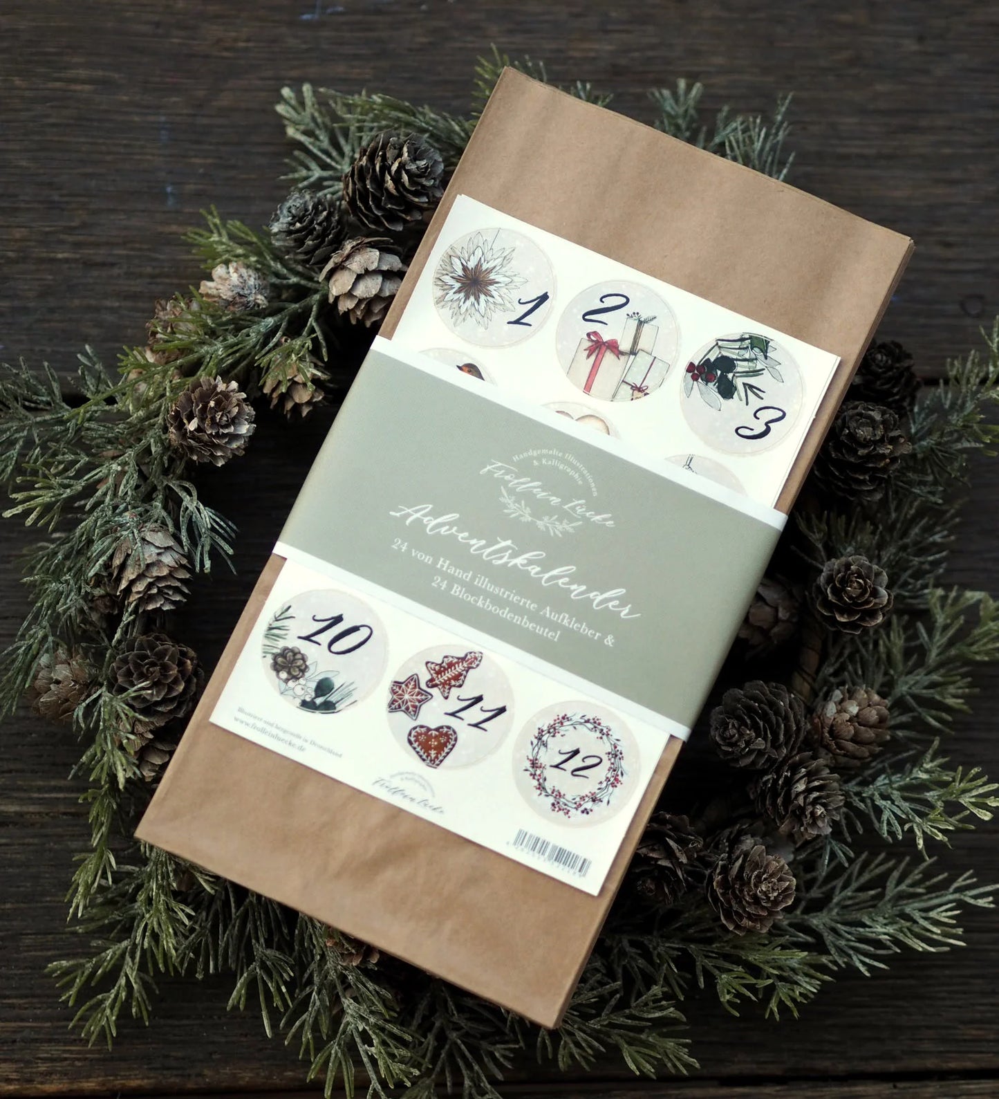 Frollein Lücke Adventskalender Tüten Set