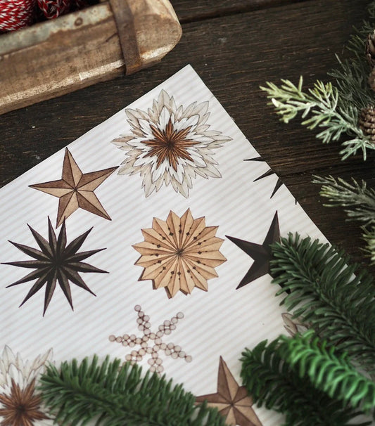 Frollein Lücke Geschenkpapierbogen PAPIERSTERNE