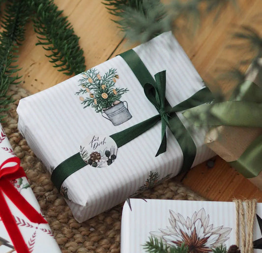 Frollein Lücke Geschenkpapierbogen TANNENBAUM