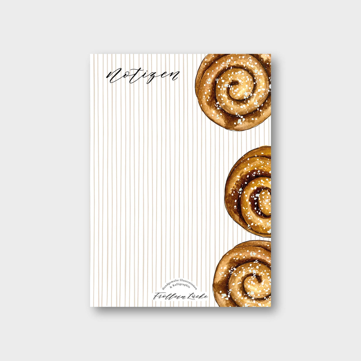 Frollein Lücke Notizblock KANELBULLAR Zimtschnecke