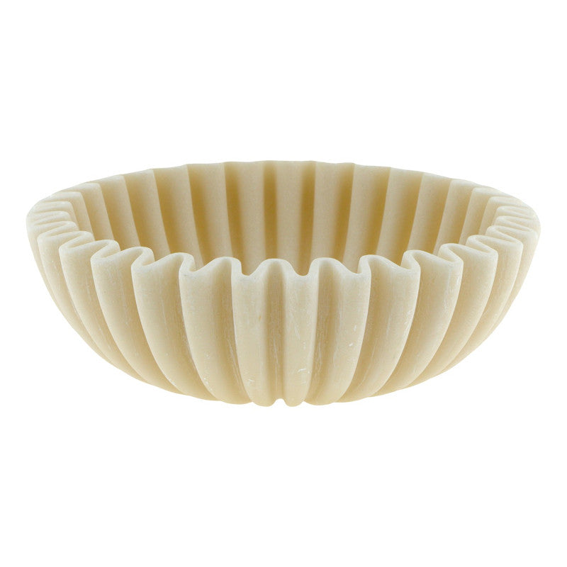 Schale YUMI mit Wellenrand creme