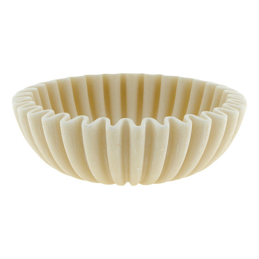 Schale YUMI mit Wellenrand creme