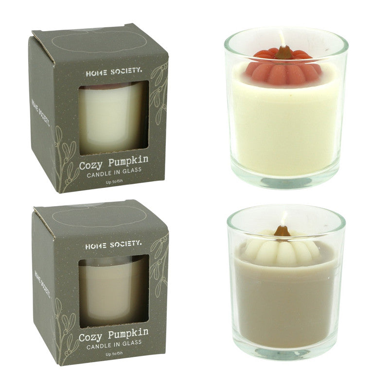Kerze im Glas COZY PUMPKIN 8 cm