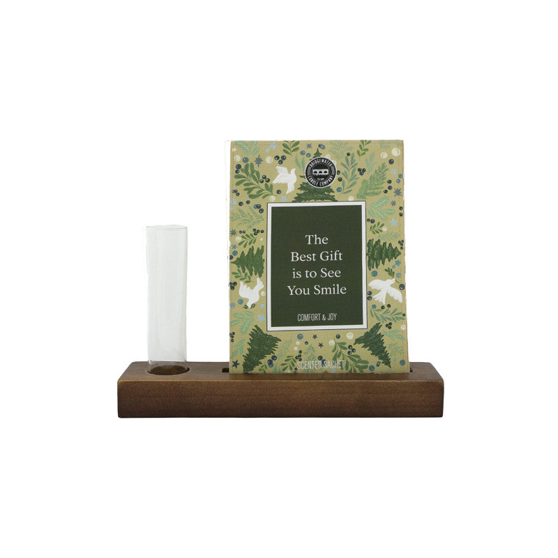 Kartenhalter / Duftsachethalter mit Glasvase