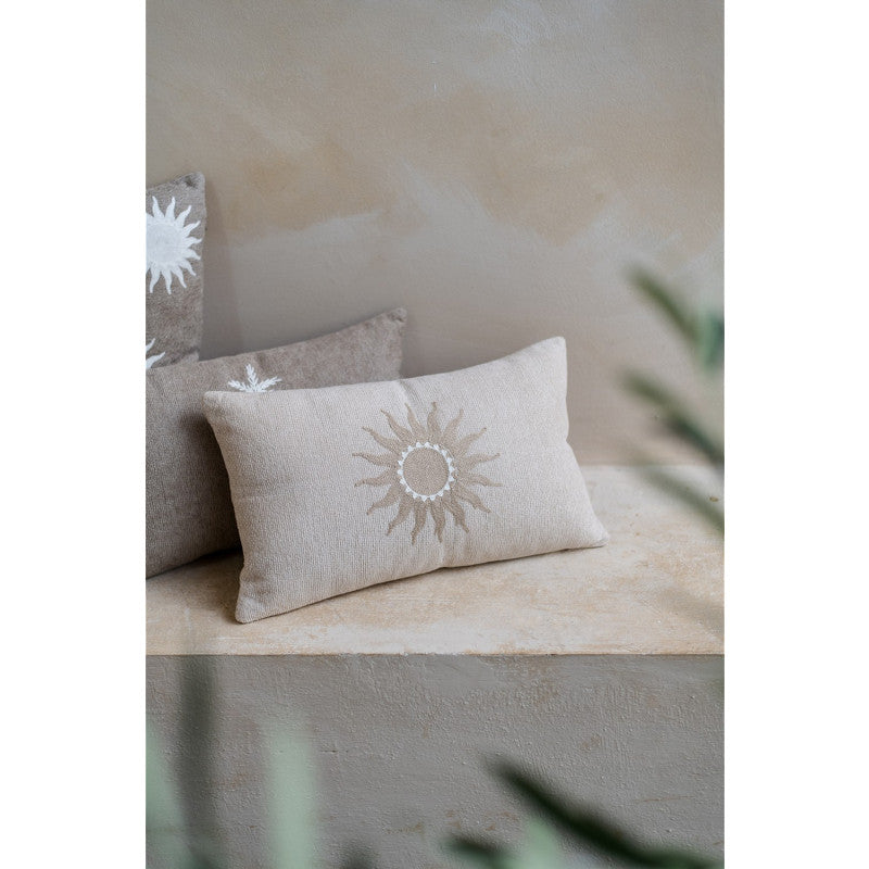 Kissen SUN bestickt beige 30 x 50 cm